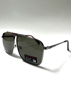 New GUESS Aviator Sunglasses GO00052 Metal Silver Classic Tortoise Leg